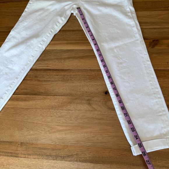 AG The Stilt Roll Up Skinny Jeans White Denim Womens 30 Mid Rise Stretch Classic - Picture 13 of 14